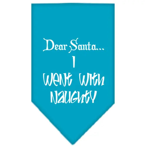 Went With Naughty Screen Print Bandana Turquoise Large Default Title