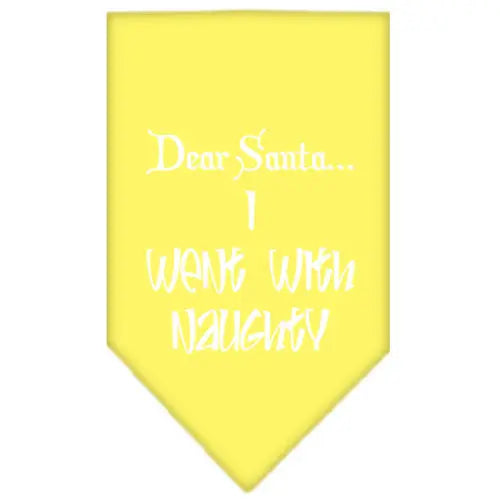 Went With Naughty Screen Print Bandana Yellow Small Default Title