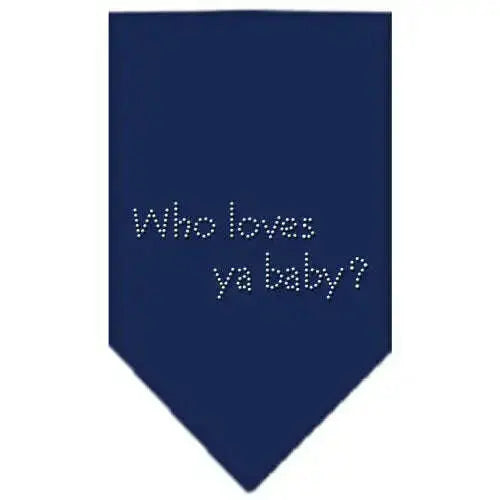 Who-Loves-Ya-Baby-Rhinestone-Bandana-Navy-Blue-Small-GreatEagleInc-333875836