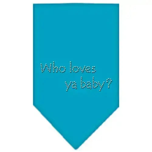 Who-Loves-Ya-Baby-Rhinestone-Bandana-Turquoise-Large-GreatEagleInc-318557029