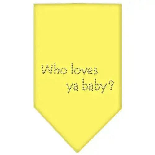 Who-Loves-Ya-Baby-Rhinestone-Bandana-Yellow-Small-GreatEagleInc-333875428