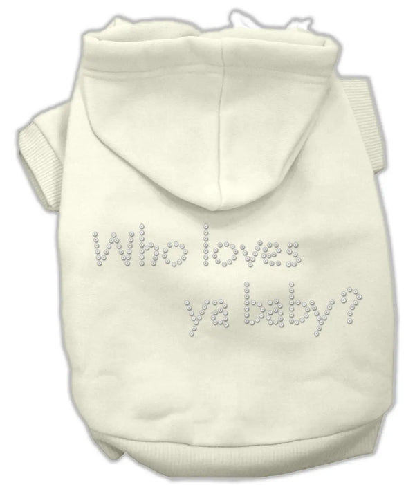 Who Loves Ya Baby? Hoodies Cream M Default Title