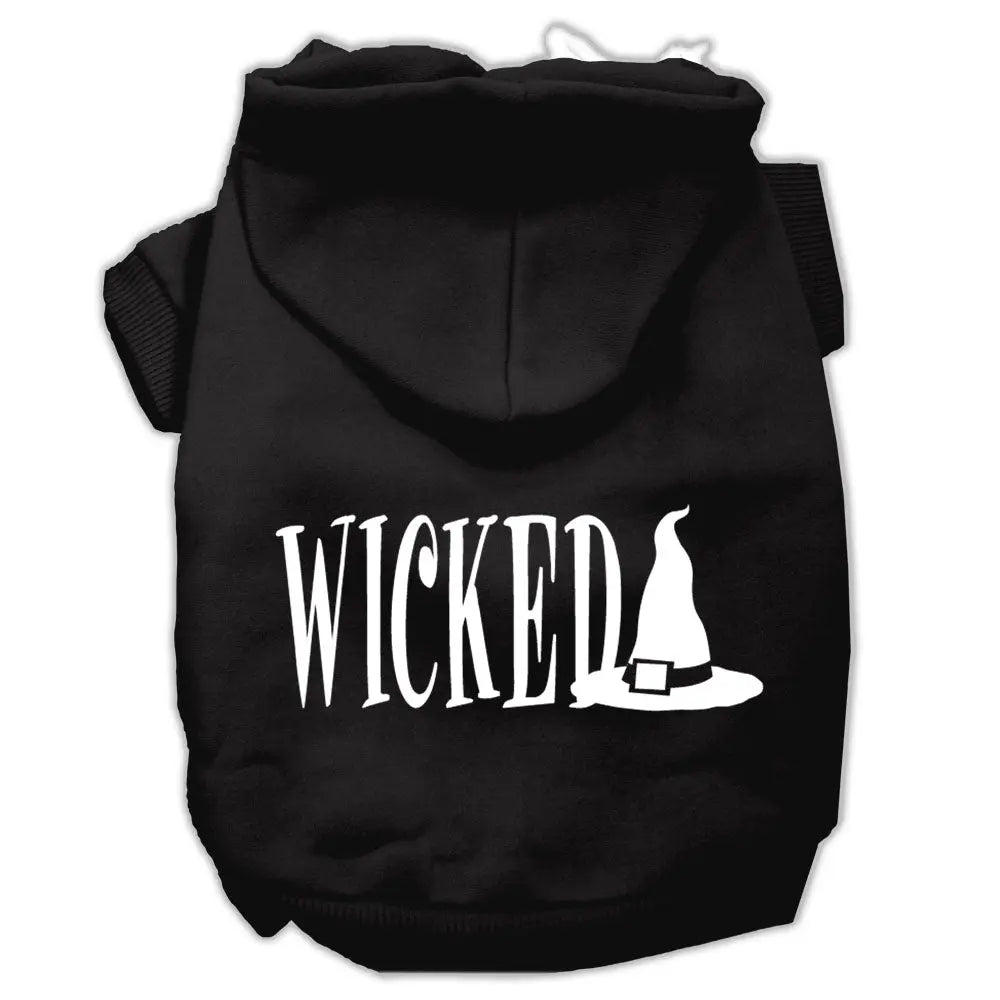 Wicked Screen Print Pet Hoodies Black Size S Default Title