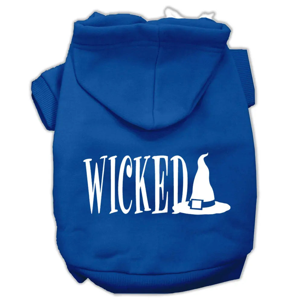 Wicked Screen Print Pet Hoodies Blue Size S Default Title