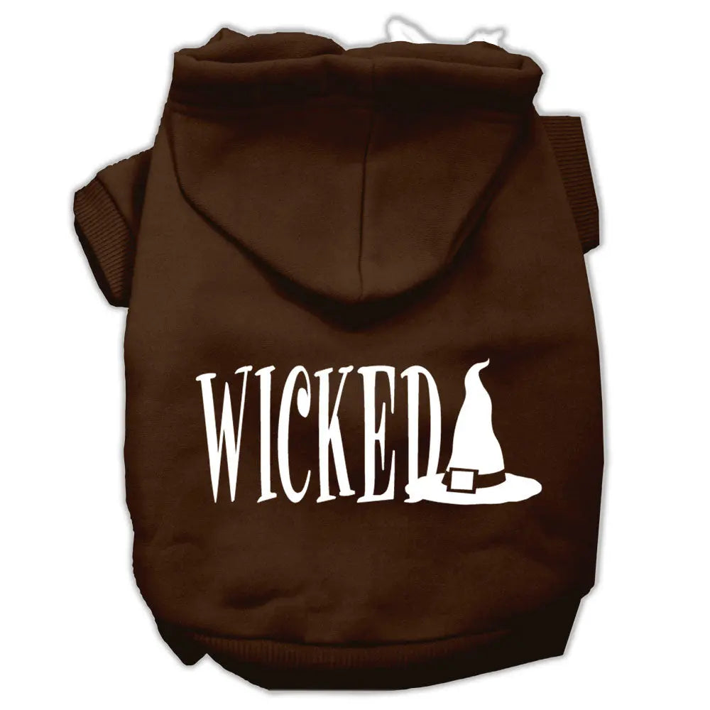 Wicked Screen Print Pet Hoodies Brown Size Xxxl Default Title