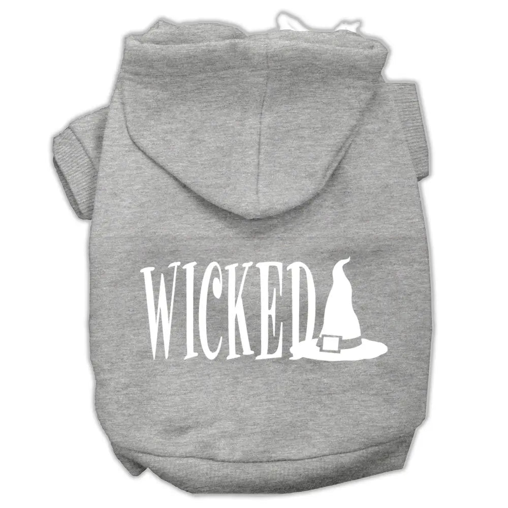 Wicked Screen Print Pet Hoodies Grey Size Xl Default Title