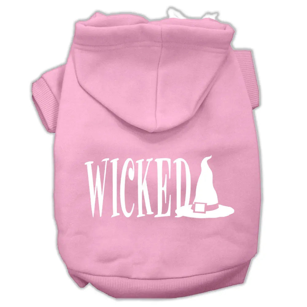 Wicked Screen Print Pet Hoodies Light Pink Size Xxxl Default Title