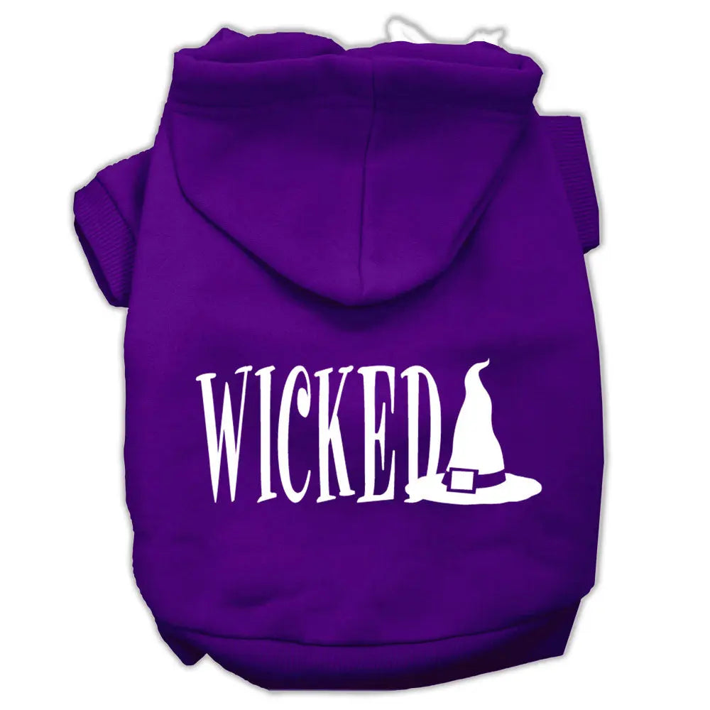 Wicked Screen Print Pet Hoodies Purple Size Xs Default Title