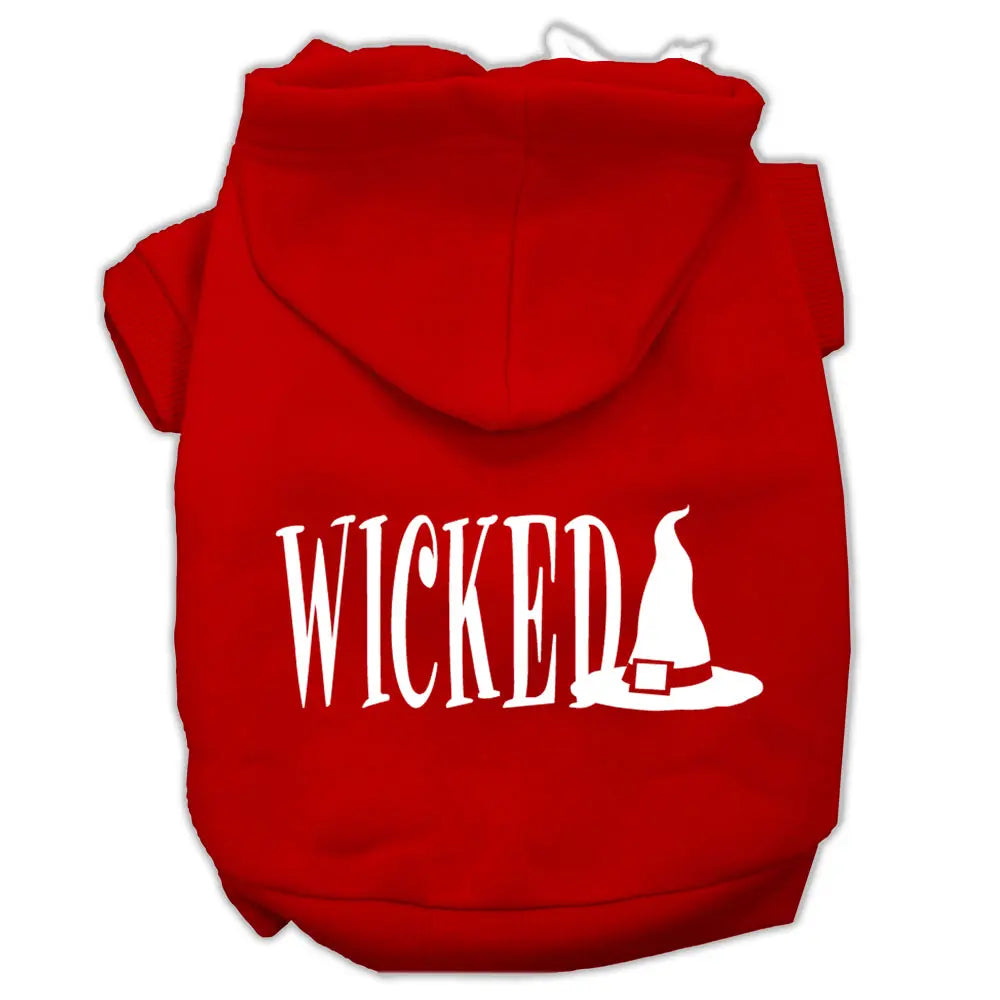 Wicked Screen Print Pet Hoodies Red Size L Default Title