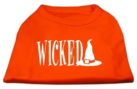 Wicked Screen Print Shirt Orange Sm Default Title