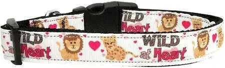 Wild-At-Heart-Nylon-Dog-Collar-Medium-Narrow-GreatEagleInc-318489716