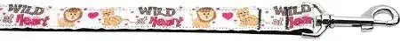 Wild-At-Heart-Nylon-Dog-Leash-5-8-Inch-Wide-4ft-Long-GreatEagleInc-318520630