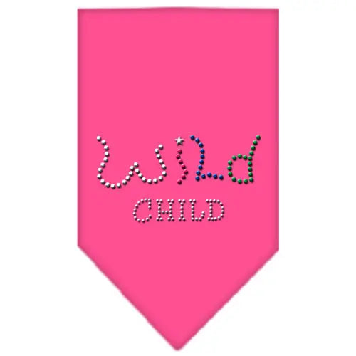 Wild Child Rhinestone Bandana Bright Pink Small Default Title