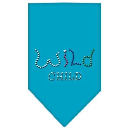Wild Child Rhinestone Bandana Turquoise Small Default Title
