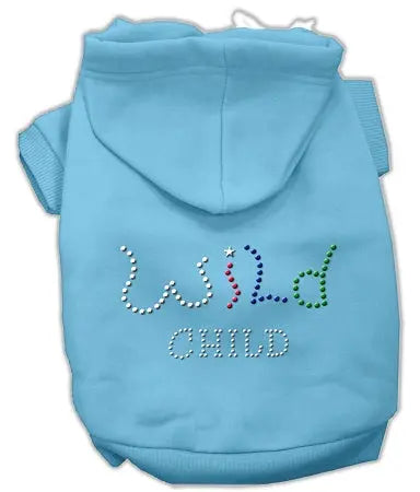 Wild Child Rhinestone Hoodies Baby Blue Xxl Default Title