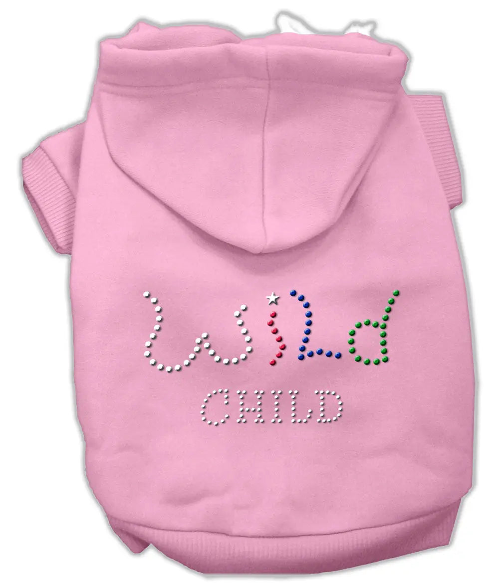 Wild Child Rhinestone Hoodies Pink Xxxl Default Title
