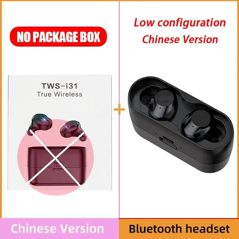 Wireless Headphones IPX7 Waterproof Touch Control 9D TWS Bluetooth 5.0 Stereo Earbuds Sports Earphones Headsets with Microphone GreatEagleInc