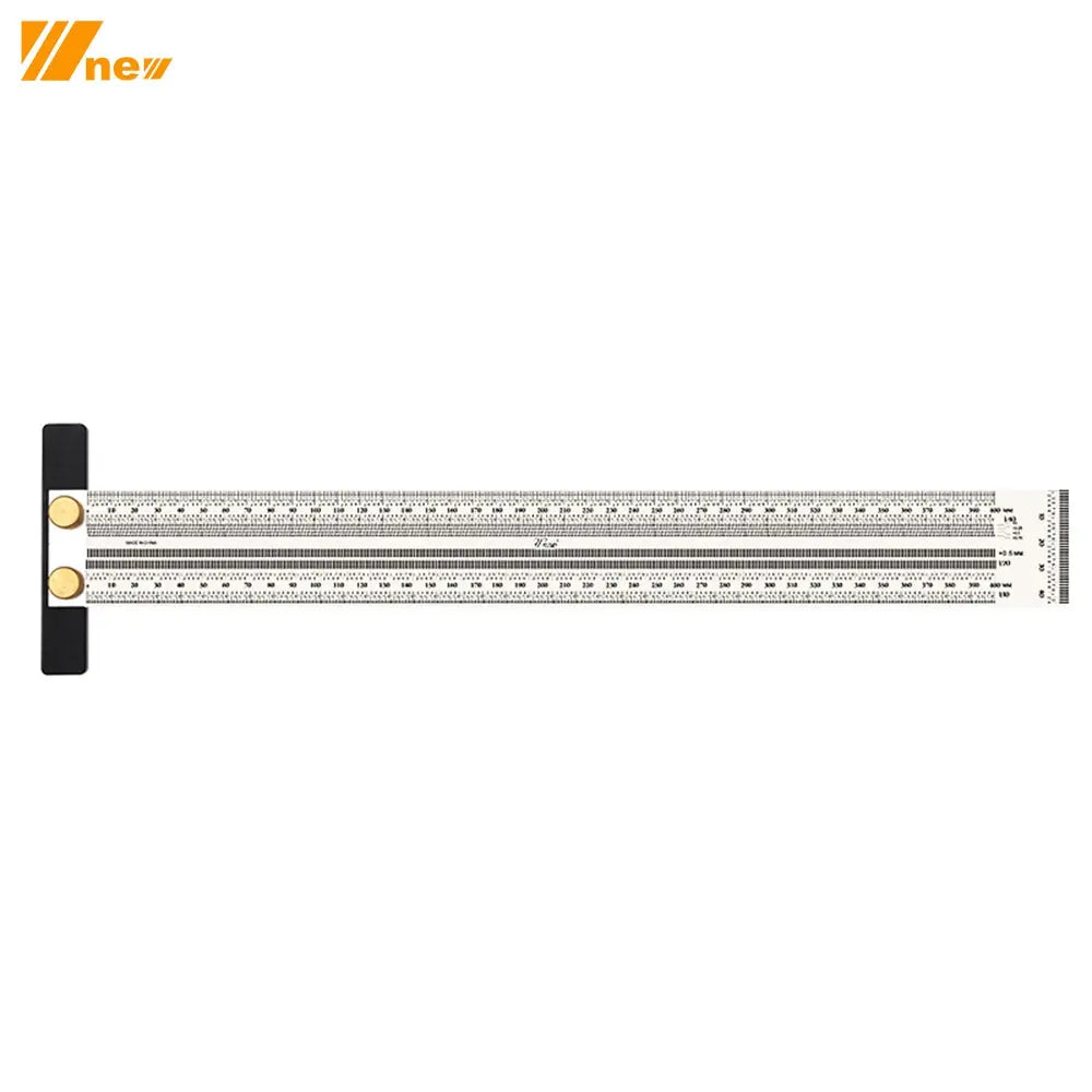 Wnew Precision T-type Mark Line Gauge Scribing Ruler Woodworking Measuring Tool SILVER 400MM