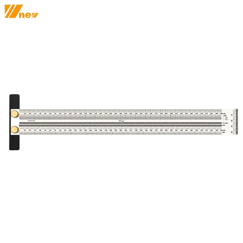 Wnew Precision T-type Mark Line Gauge Scribing Ruler Woodworking Measuring Tool SILVER 400MM