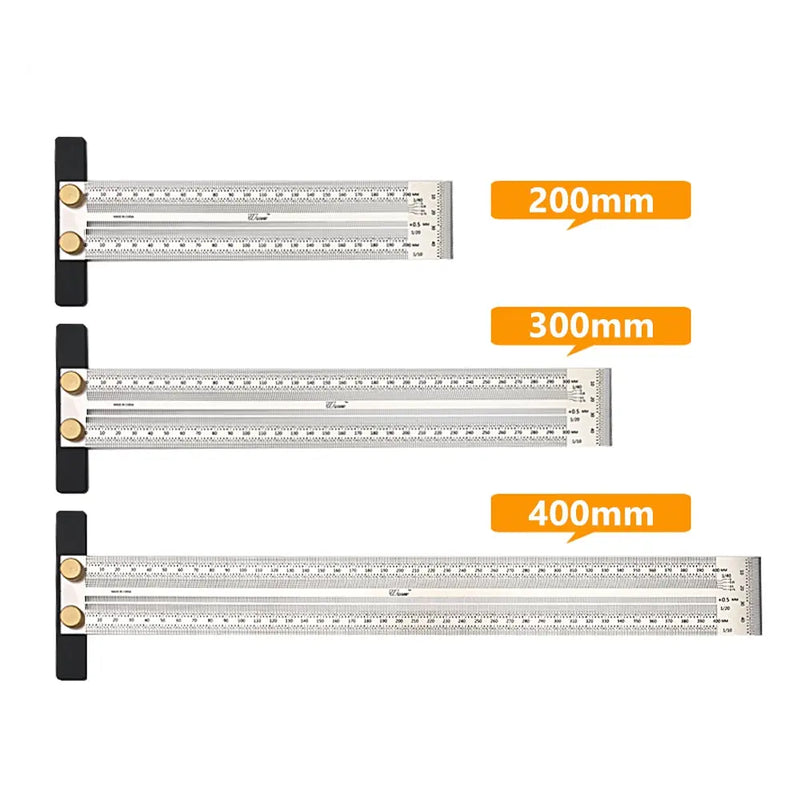 Wnew Precision T-type Mark Line Gauge Scribing Ruler Woodworking Measuring Tool