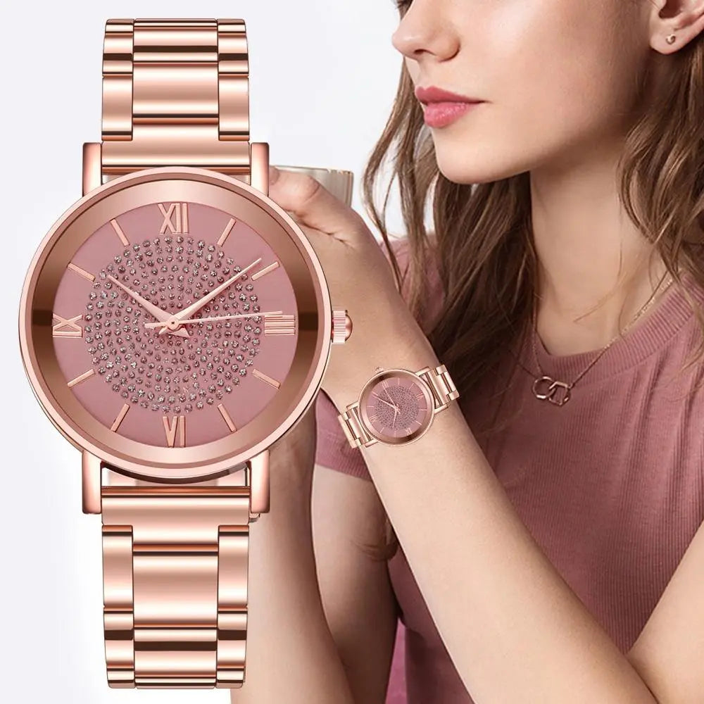 Women Watches 2020 Luxury Diamond Rose Gold Ladies Wrist Watches Magnetic Women Bracelet Watch For Female Clock Relogio Feminino GreatEagleInc