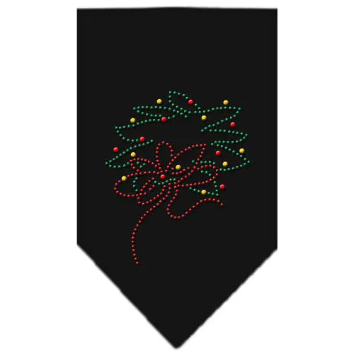 Wreath Rhinestone Bandana Black Small Default Title