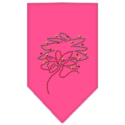 Wreath Rhinestone Bandana Bright Pink Small Default Title