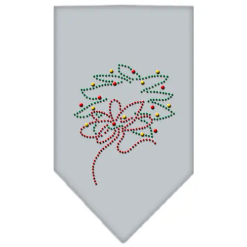 Wreath Rhinestone Bandana Grey Small Default Title