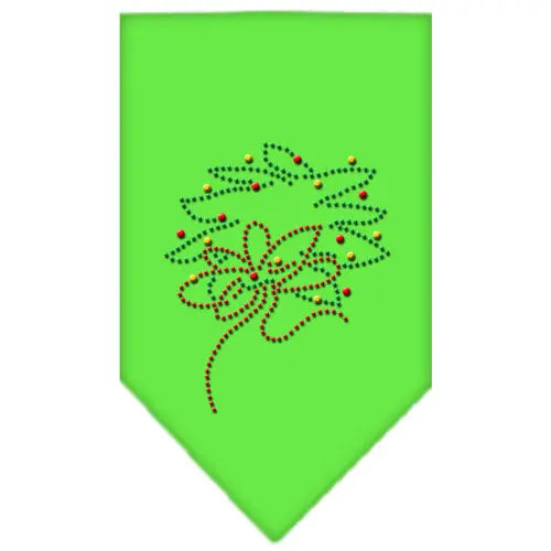 Wreath Rhinestone Bandana Lime Green Small Default Title