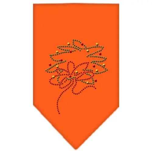 Wreath Rhinestone Bandana Orange Large Default Title