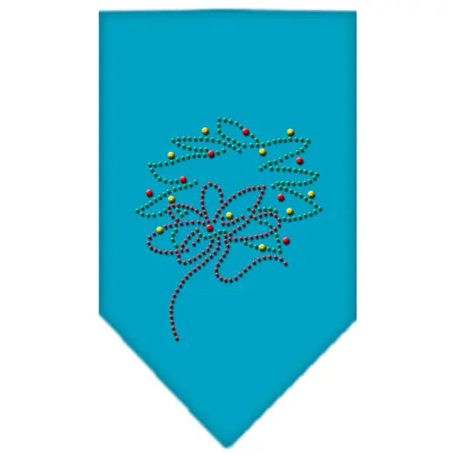 Wreath Rhinestone Bandana Turquoise Small Default Title
