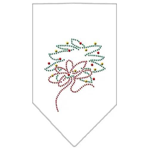Wreath Rhinestone Bandana White Small Default Title
