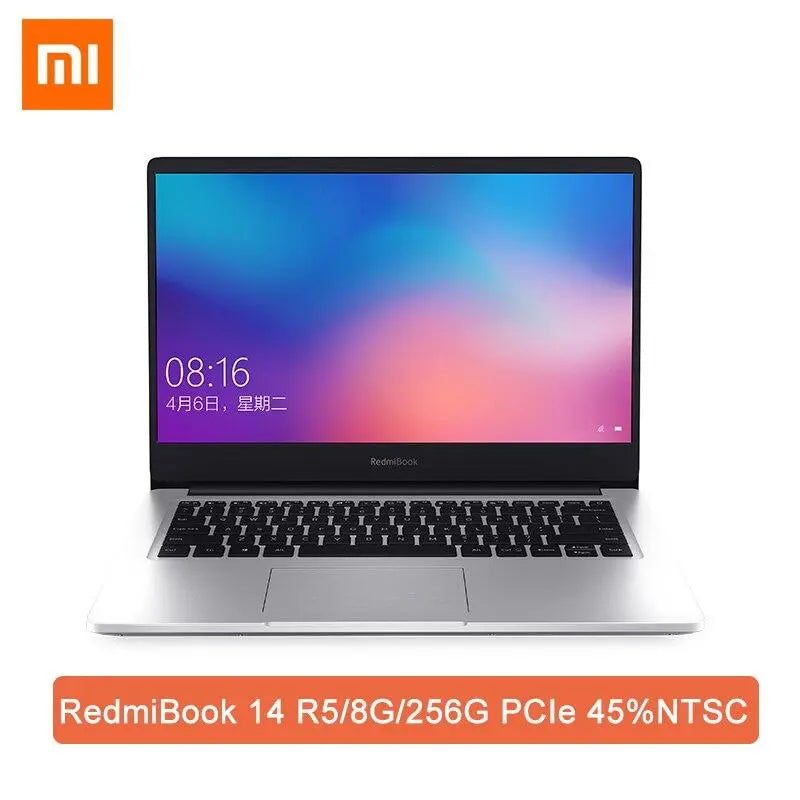 Xiaomi Mi Redmibook Laptop 14 inch AMD Ryzen 5-3500U 16GB / 8GB DDR4 256G / 512G SSD Windows 10 Notebook Computer For Study Work R5 8G 256G Sliver