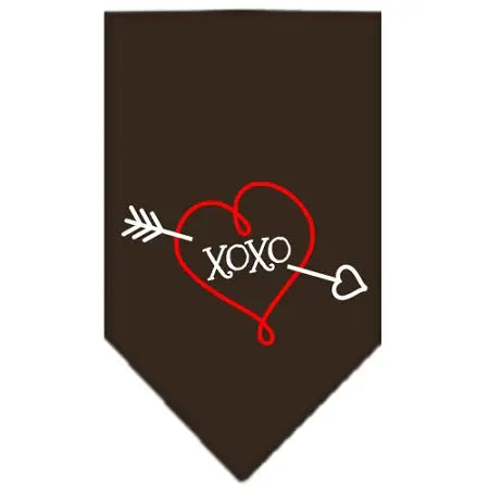 Xoxo Screen Print Bandana Cocoa Large Default Title