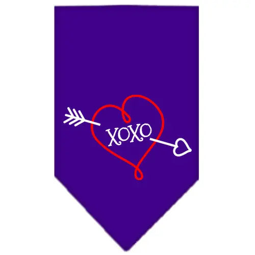 Xoxo Screen Print Bandana Purple Large Default Title