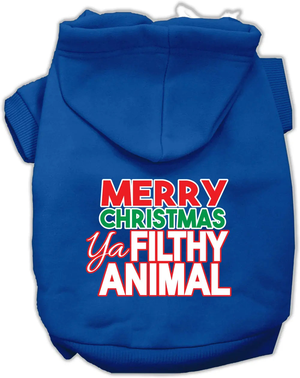 Ya Filthy Animal Screen Print Pet Hoodie Blue Lg Default Title