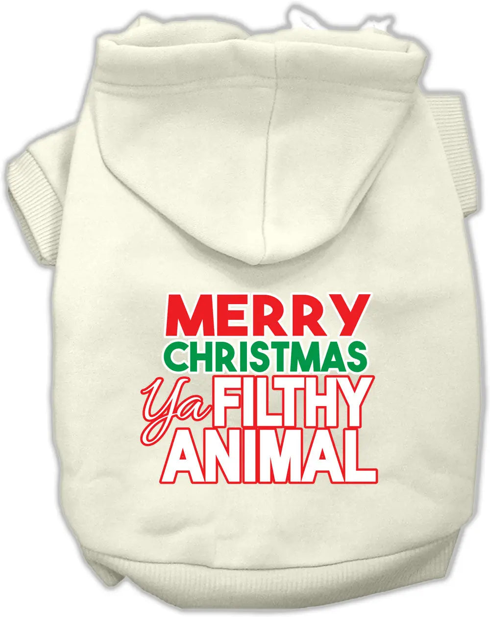 Ya Filthy Animal Screen Print Pet Hoodie Cream Lg Default Title