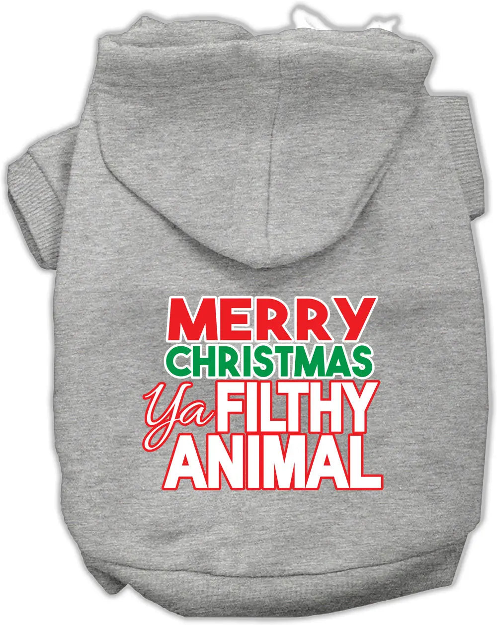Ya Filthy Animal Screen Print Pet Hoodie Grey Lg Default Title