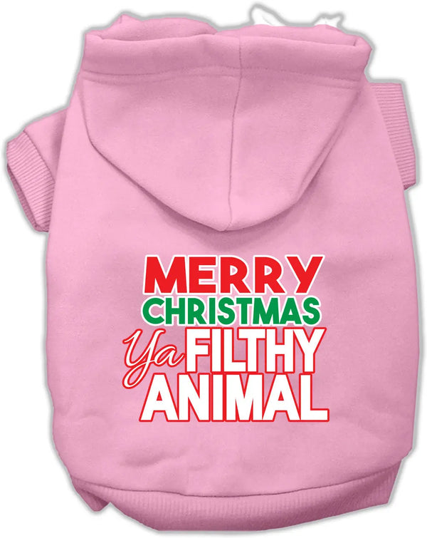 Ya Filthy Animal Screen Print Pet Hoodie Light Pink Lg Default Title