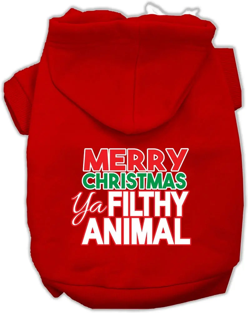Ya Filthy Animal Screen Print Pet Hoodie Red Lg Default Title
