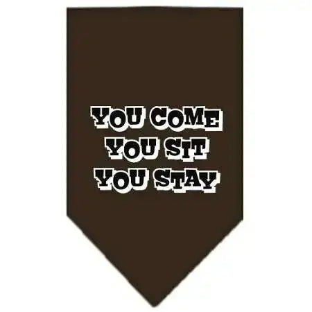 You-Come_-You-Sit_-You-Stay-Screen-Print-Bandana-Cocoa-Small-GreatEagleInc-318957273
