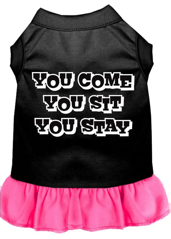 You-Come_-You-Sit_-You-Stay-Screen-Print-Dress-Black-With-Bright-Pink-Lg-GreatEagleInc-318874546