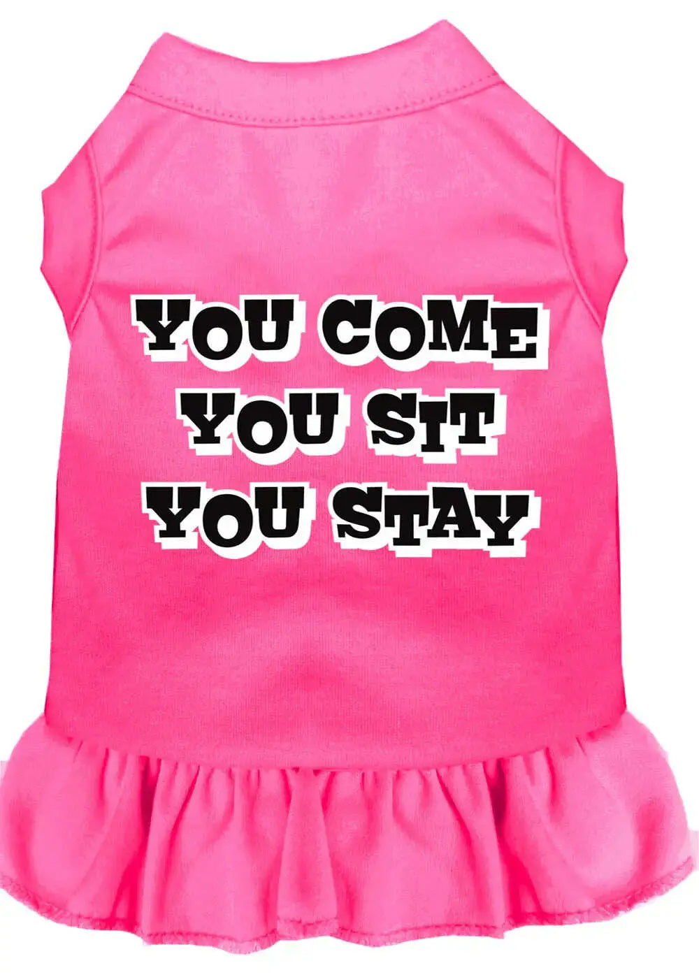 You-Come_-You-Sit_-You-Stay-Screen-Print-Dress-Bright-Pink-Xl-GreatEagleInc-318875427