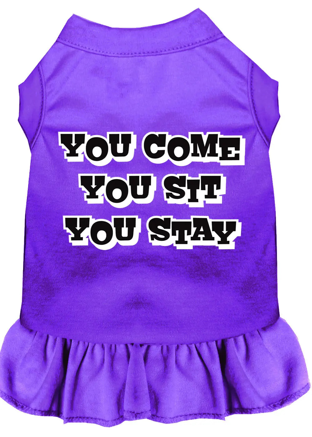 You Come, You Sit, You Stay Screen Print Dress Purple Sm Default Title