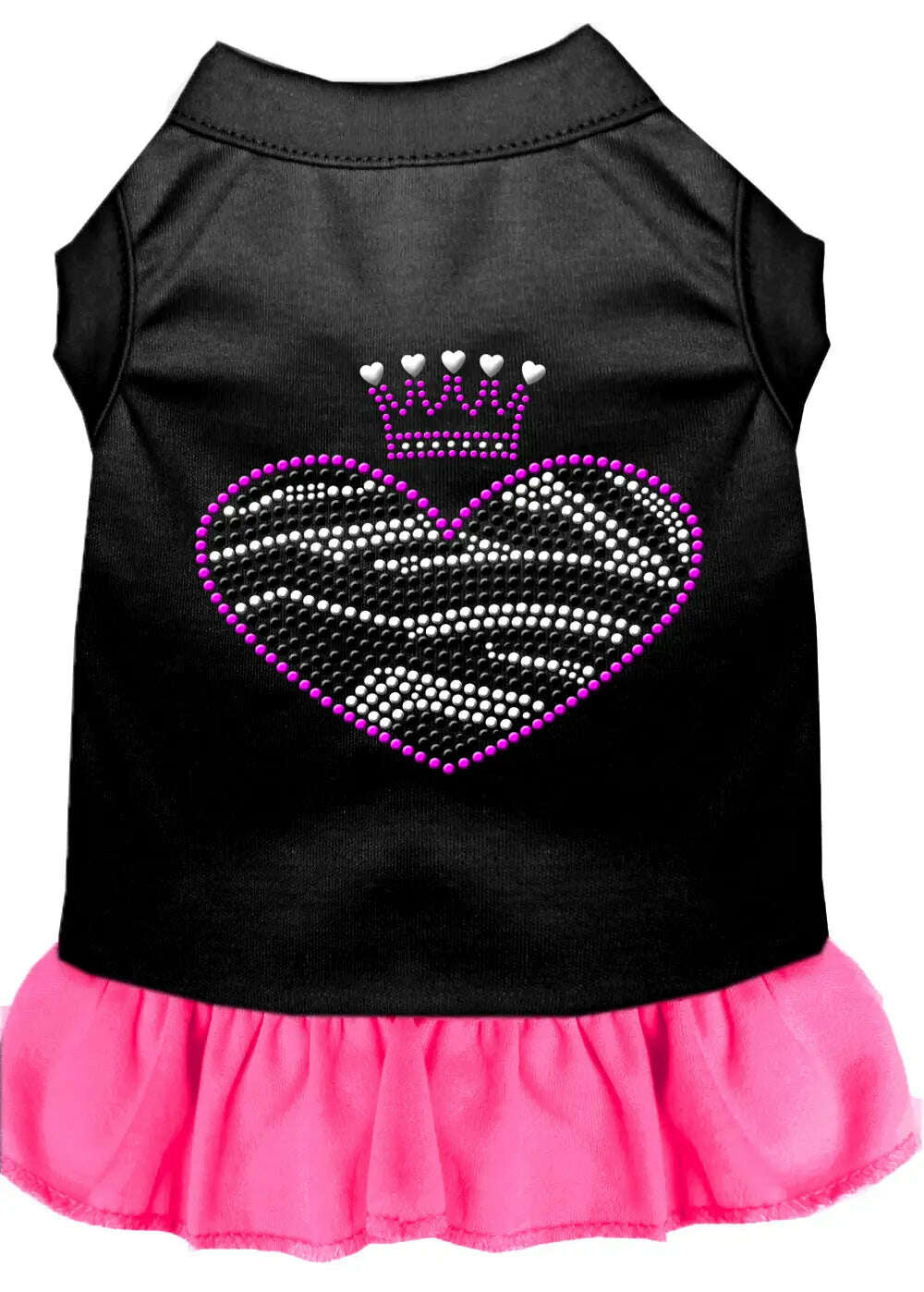 Zebra-Heart-Rhinestone-Dress-Black-With-Bright-Pink-Xxl-GreatEagleInc-320069592