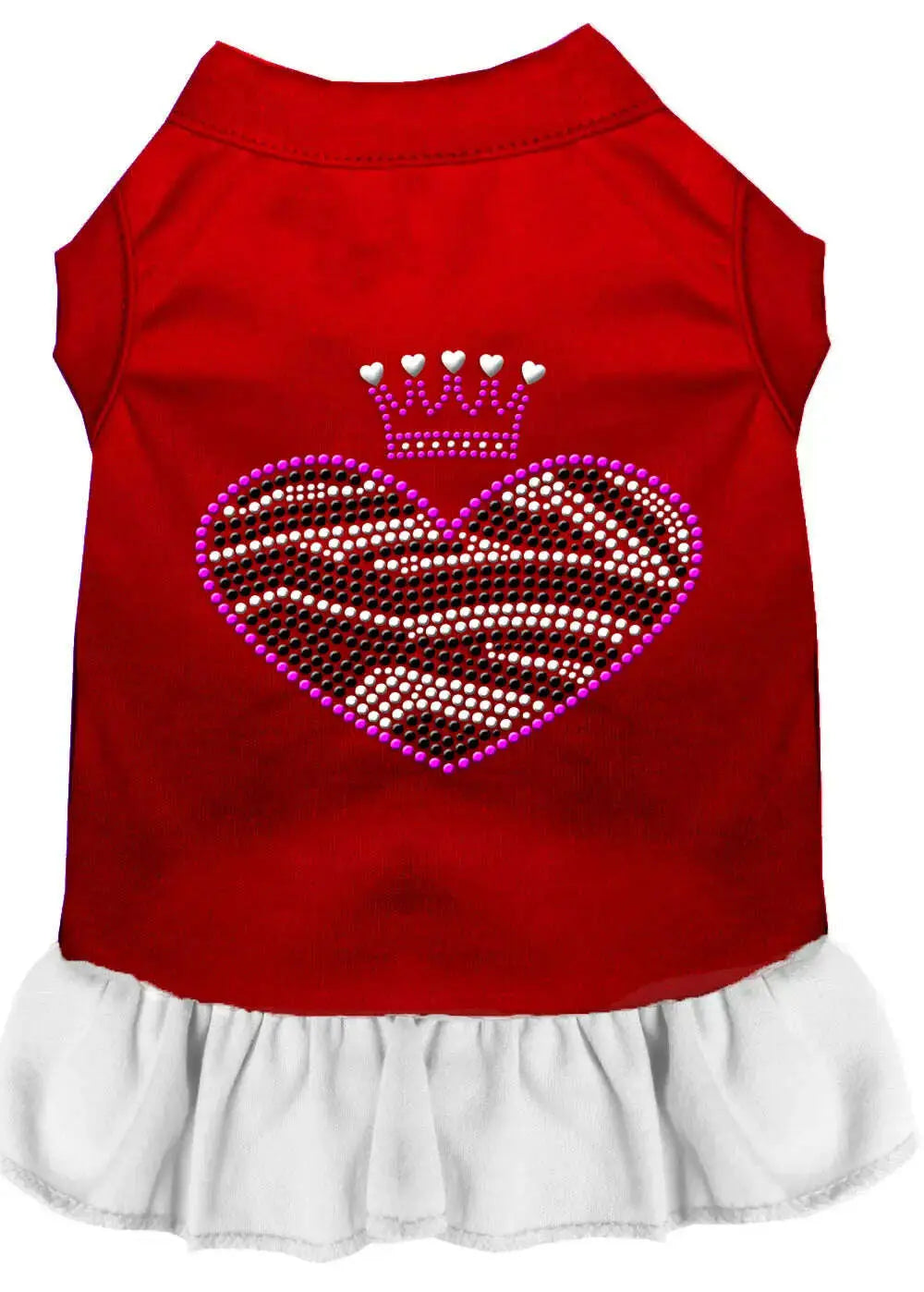 Zebra-Heart-Rhinestone-Dress-Red-With-White-Xxl-GreatEagleInc-318615655