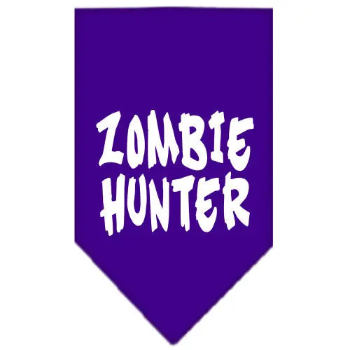 Zombie Hunter Screen Print Bandana Purple Large Default Title