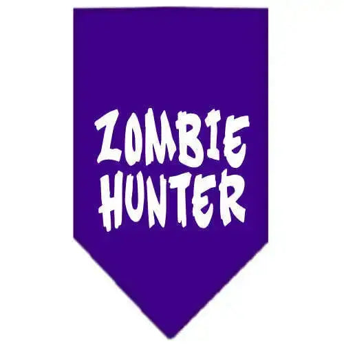 Zombie-Hunter-Screen-Print-Bandana-Purple-Small-GreatEagleInc-318970338