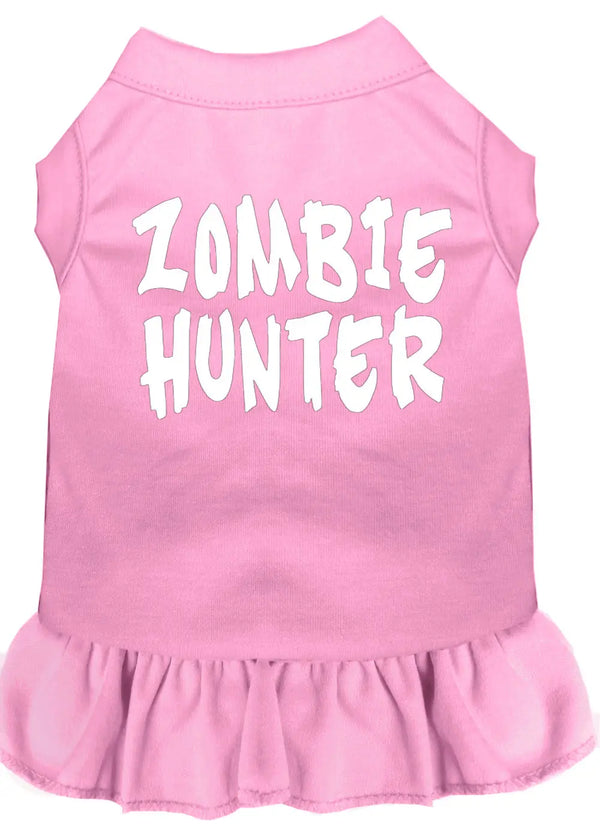 Zombie Hunter Screen Print Dress Light Pink Xl Default Title