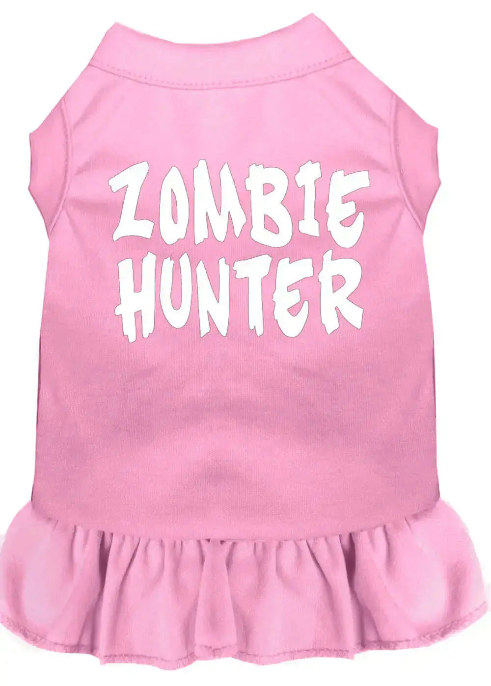 Zombie-Hunter-Screen-Print-Dress-Light-Pink-Xs-GreatEagleInc-320084244